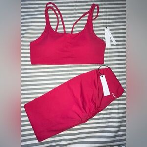 Paragon Fitwear Icon RecStretch Sculptseam Plus Leg + Radiate Bra in Kiss Size M